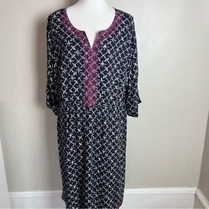 Market & Spruce Kaye Patterned Embroidered Dress- Stitch Fix Size 3X Spring Fall